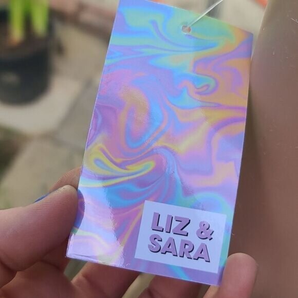 Liz & Sara Green Swirl Abstract Runched  Dress - Picture 6 of 6